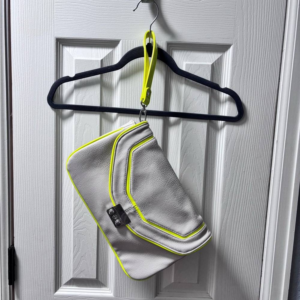Apt. 9 Gray and Neon Yellow Clutch